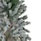 3 Pack Pre-Lit Flocked Alpine Christmas Trees, Clear Lights